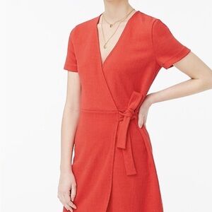 J. Crew Bold Red Midi Dress adorable on! NEW